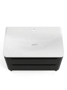 Тумба с раковиной Uperwood Ocean KOceanF100b2 черная, 100 см