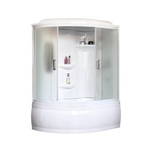 Душевая кабина Royal Bath RB 140ALP-C правая, профиль белый, стекло матовое, 140x95x225