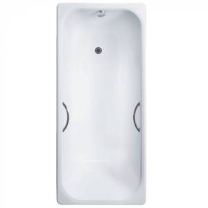 Чугунная ванна Delice Aurora DLR230603R 150x70, с отверстиями под ручки, без ножек
