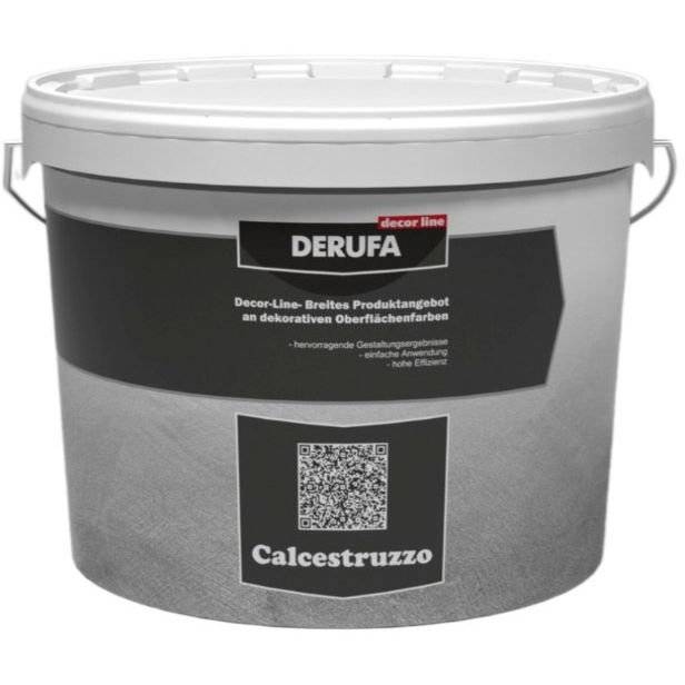 Декоративное покрытие Derufa Calcestruzzo New с эффектом бетонной стены 15 кг