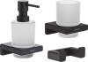 Набор Hansgrohe AddStoris Стакан 41749670 + Дозатор 41745670 + Крючок 41755670 матовый черный