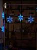 Светодиодная гирлянда Uniel занавес Снежинки-1 220V синий ULD-E1503-072/DTA Blue IP20 Snowflakes-3 UL-00007336 фото 4