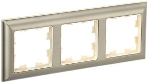 Рамка 3-постовая IEK Brite BR-M32-12-3-K10 бежевый/шампань