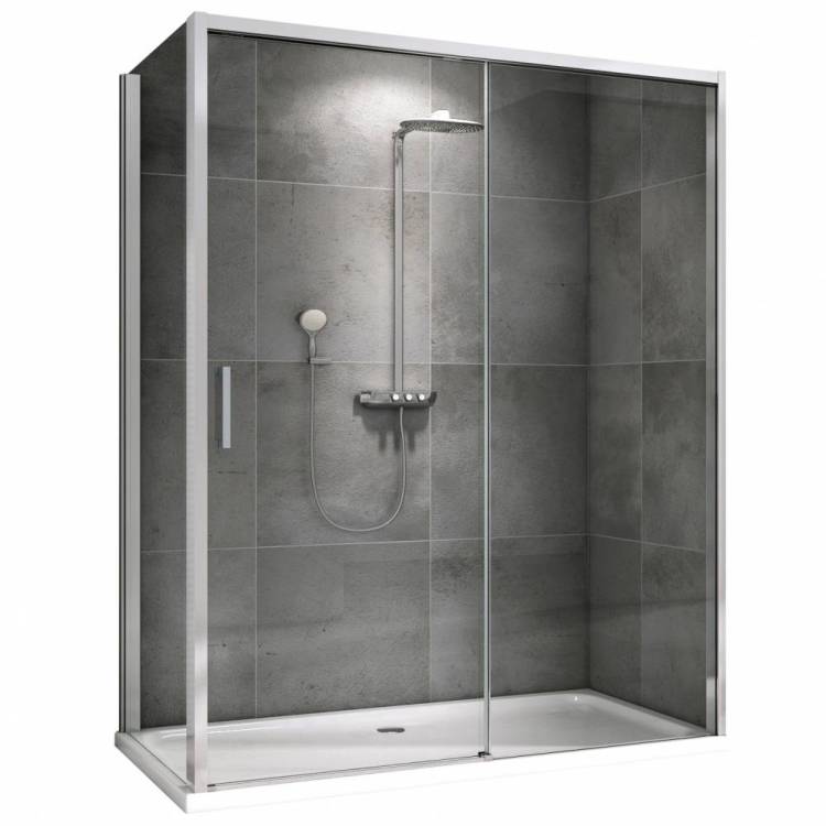 Душевой уголок Abber Komfort AG93130-S102 100x200x130, профиль Хром