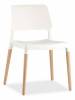 Стул Stool Group Bistro 8086 WHITE белый с деревян. ножками