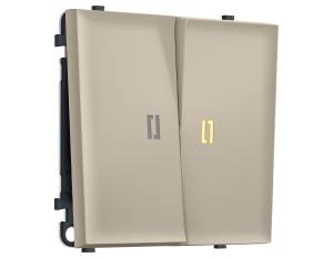 Комплект механизма 2-клавишного выключателя Ambrella Volt Sigma MS344050 кашемир