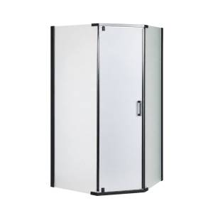 Душевой уголок Royal Bath RB1290TR-C-BL профиль черный, стекло матовое, 90x120x200
