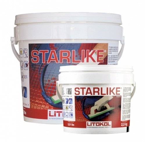 LITOKOL STARLIKE двухкомпонентная затирка на эпоксидной основе, гр.1, C.520 Слоновая кость (2,5кг)