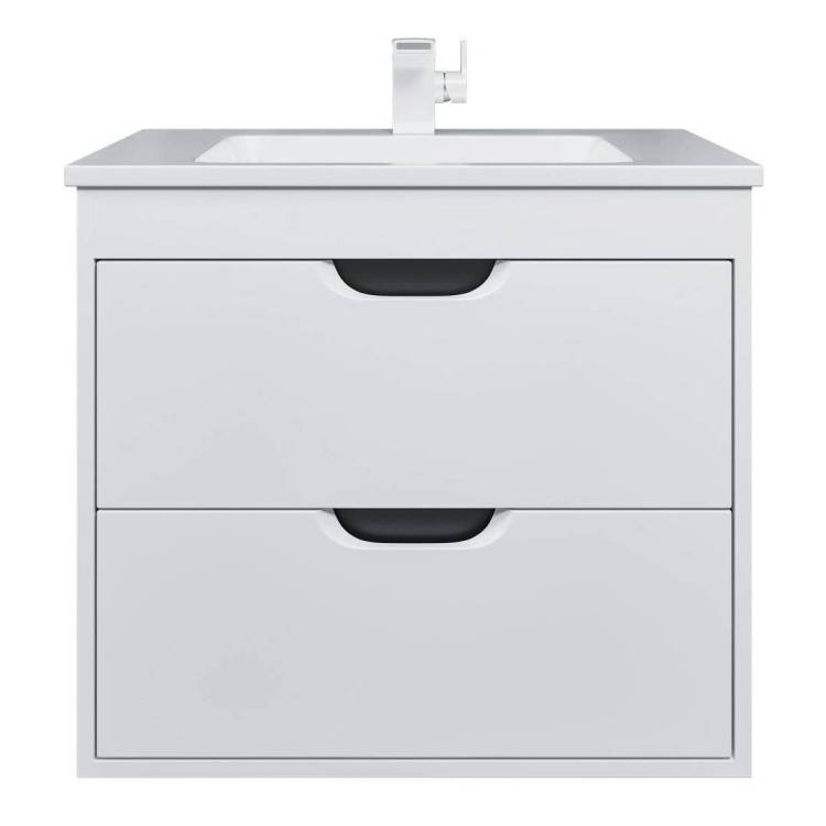 Тумба под раковину Uperwood Modul 2930205354 подвесная, матовая, белая, графит, 65 см