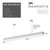 Подвесной светодиодный cветильник Geometria ЭРА Block SPO-116-W-40K-024 24Вт 4000К белый Б0050548 фото 10