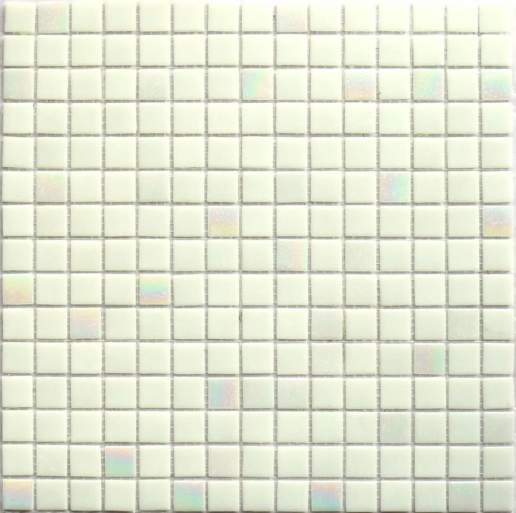 Мозаика NSmosaic Econom series MIX23 стекло белый (сетка) 23x23x4 327x327