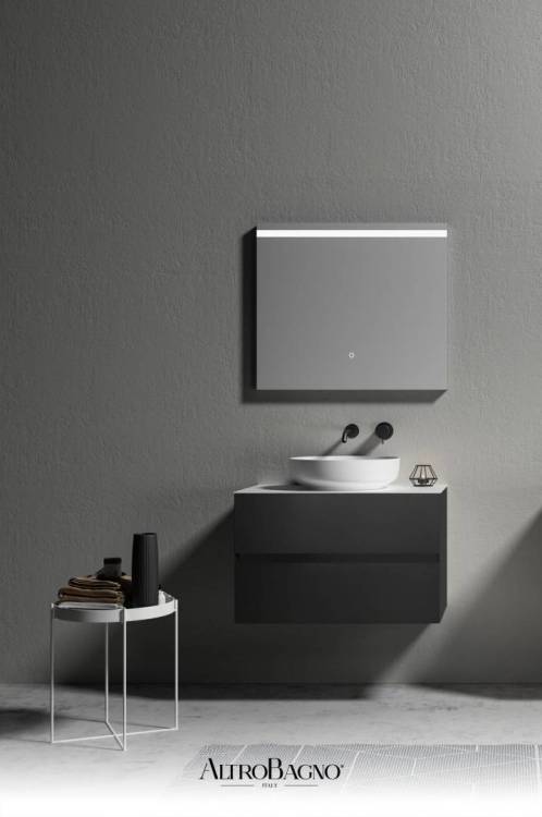 Тумба с раковиной AltroBagno Calabria 800 Matte black Черный
