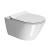 Унитаз подвесной GSI Kube X 9413FR511 безободковый, geniusflush смыв торнадо, белый