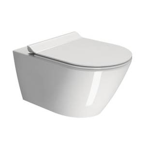 Унитаз подвесной GSI Kube X 9413FR511 безободковый, geniusflush смыв торнадо, белый
