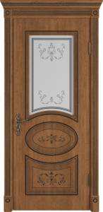 Межкомнатная дверь Владимирская Фабрика Дверей Amalia Honey Classic PB стекло Art Cloud 900x2000