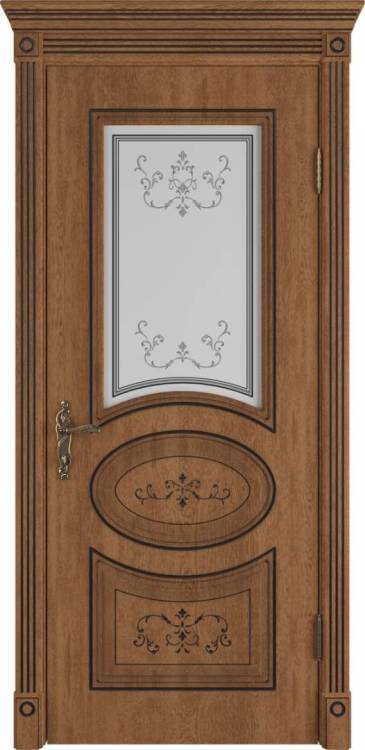 Межкомнатная дверь Владимирская Фабрика Дверей Amalia Honey Classic PB стекло Art Cloud 900x2000