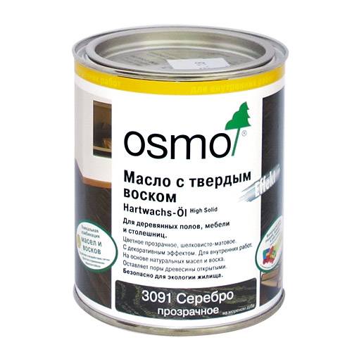 Масло с твердым воском Osmo Hartwachs-Öl Effekt Эффект «Серебро» 3091 серебро 0.75 л