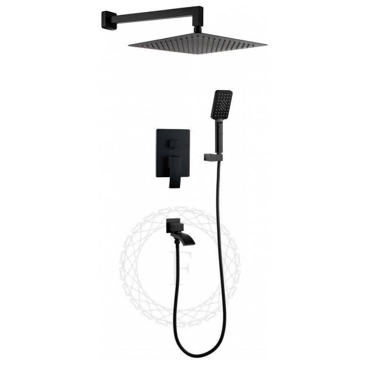 Душевая система Filarete Waterfall FL1010BL черный