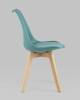 Набор из 4 стульев Stool Group Frankfurt Y863 greyish green X4 серо-зеленый, деревянные ножки фото 4
