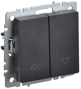 Выключатель жалюзи IEK Brite BR-V15-0-10-K02 черный