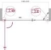 Душевая дверь BelBagno Etna B-11-30+90-C-Cr фото 2
