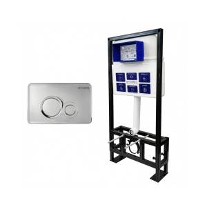 Система инсталляции для унитазов Bettoserb Sava Free Standing SFS40006464 клавиша смыва хром глянцевый