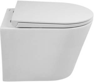Унитаз подвесной BelBagno Flay-r BB053CHR, безободковый, с микролифтом