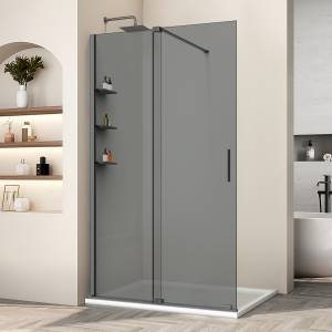 Душевая перегородка Vincea Walk in WSL VSW-1WSL120CGGM профиль вороненая сталь, стекло тонированное, 120x200