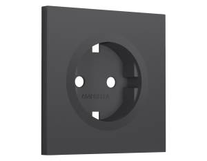 Лицевая панель для электрической розетки с заземлением Ambrella Volt Sigma SP9060 графит мягкое касание