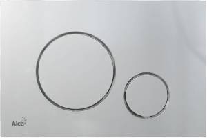 Кнопка смыва AlcaPlast THIN M672 хром матовый