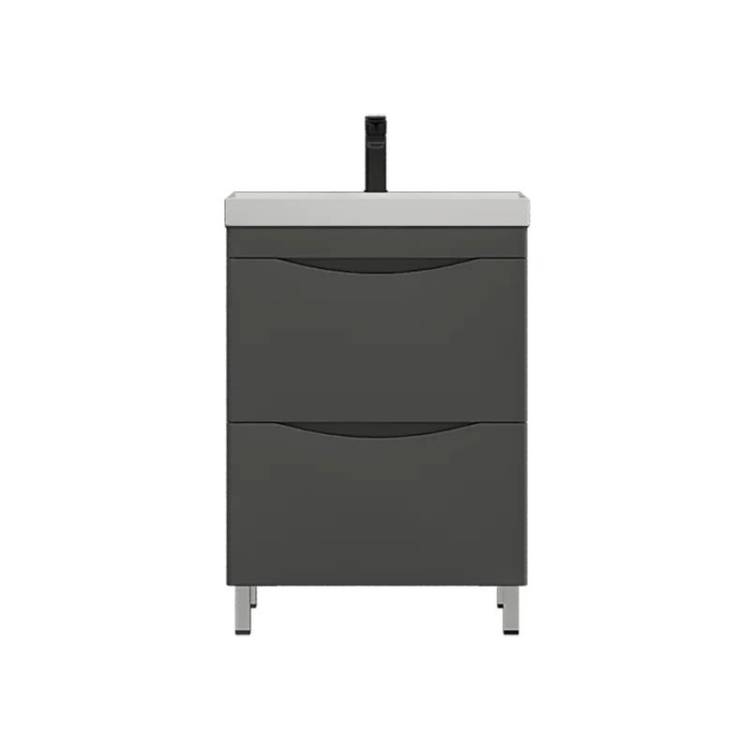 Тумба с раковиной Corozo Лиана 60 напольная, дуб графит