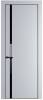 Межкомнатная дверь Profil Doors 21 PE полотно Лайт Грей, кромка алюминиевая с четырех сторон черная, стеклянная вставка черный лак 600x2000