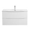 Тумба с раковиной BelBagno MARINO-CER-N-900-2C-SO-BO-P подвесная, Bianco Opaco, 51.6x91x46