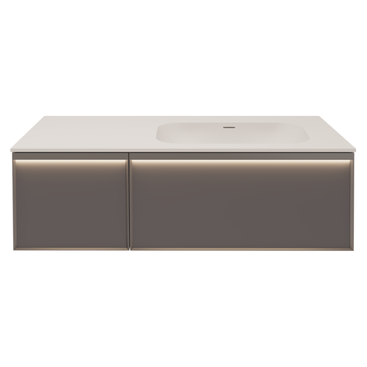 Тумба под раковину Vincea Elise 1200 VMC-4EL120MG-R подвесная, серый матовый