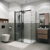 Душевой уголок Grossman Classic 120.K33.04.1470.21.00 профиль черный матовый, стекло прозрачное, 140x70x195 фото 5