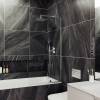 Шторка на ванну MaybahGlass MGV-62-5у стекло прозрачное, профиль хром матовый, 1400x400 фото 2
