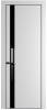 Межкомнатная дверь Profil Doors 18 PE полотно Крем Вайт, кромка алюминиевая с четырех сторон черная, стеклянная вставка черный лак 800x2000