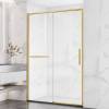 Душевая дверь в нишу Vincea Slim Soft VDS-1SS130CLG 1300x2000, профиль брашированное золото, стекло прозрачное фото 2