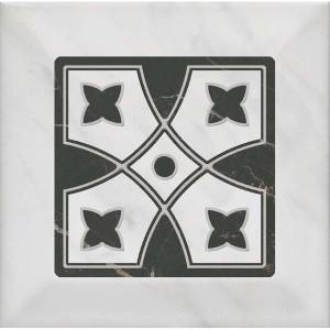 Декор Kerama Marazzi Келуш TOC004 1 Грань Черно-Белый 9.8x9.8