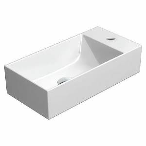 Раковина GSI Kube X 9486F111 50 см, белая глянцевая