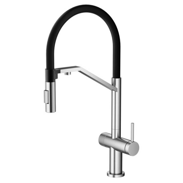 Смеситель для кухни Agger Elegant A3241422 с гибким изливом, сатин