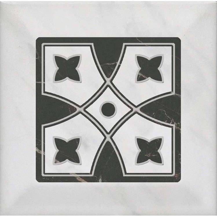 Декор Kerama Marazzi Келуш TOC004 1 Грань Черно-Белый 9.8x9.8