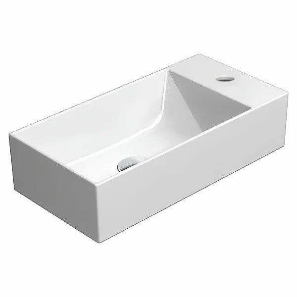 Раковина GSI Kube X 9486F111 50 см, белая глянцевая