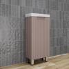 Тумба с раковиной Style Line Соло напольная, санд пудровый, раковина белая, 72x40x22 фото 2