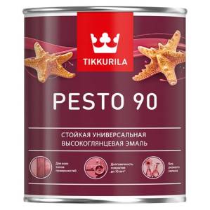 TIKKURILA EURO MIRALKYD / PESTO 90 эмаль алкидная, универсальная, высоко глянцевая, база C (2,7л)
