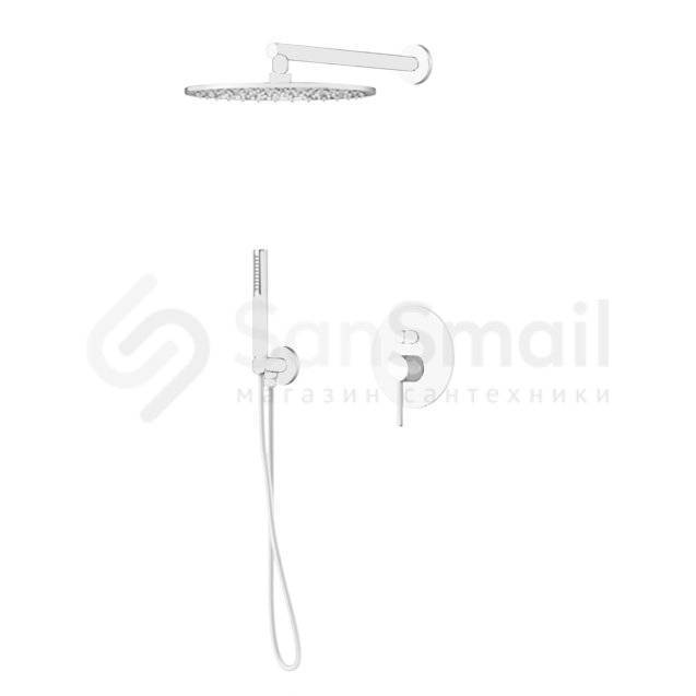 Душевой комплект Gattoni Circle two 9190/PDBO Bianco Opaco