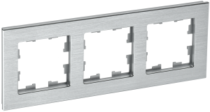 Рамка 3-постовая IEK Brite BR-M32-M-K47 алюминий