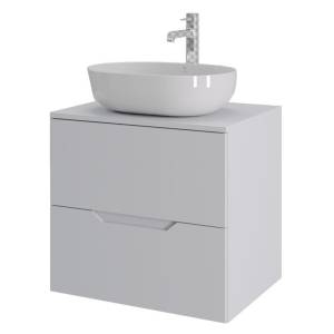 Тумба с раковиной Orange Line Li-60TuwMDF+B05-480W белая матовая, 60 см