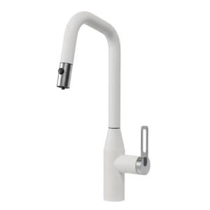 Смеситель для кухни Granula GR-8171 арктик, с выдвижным изливом