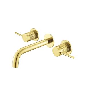 Смеситель для раковины Vincea Groove VBFW-4G1BG4 встраиваемый, брашированное золото